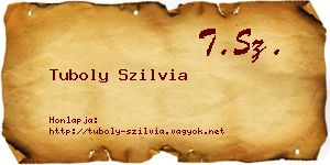 Tuboly Szilvia névjegykártya